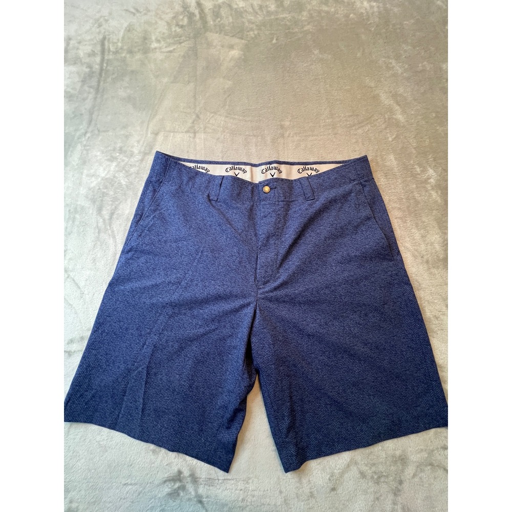 Callaway Golf Shorts Mens 36 Blue‎ Performance Stretch Flat Front